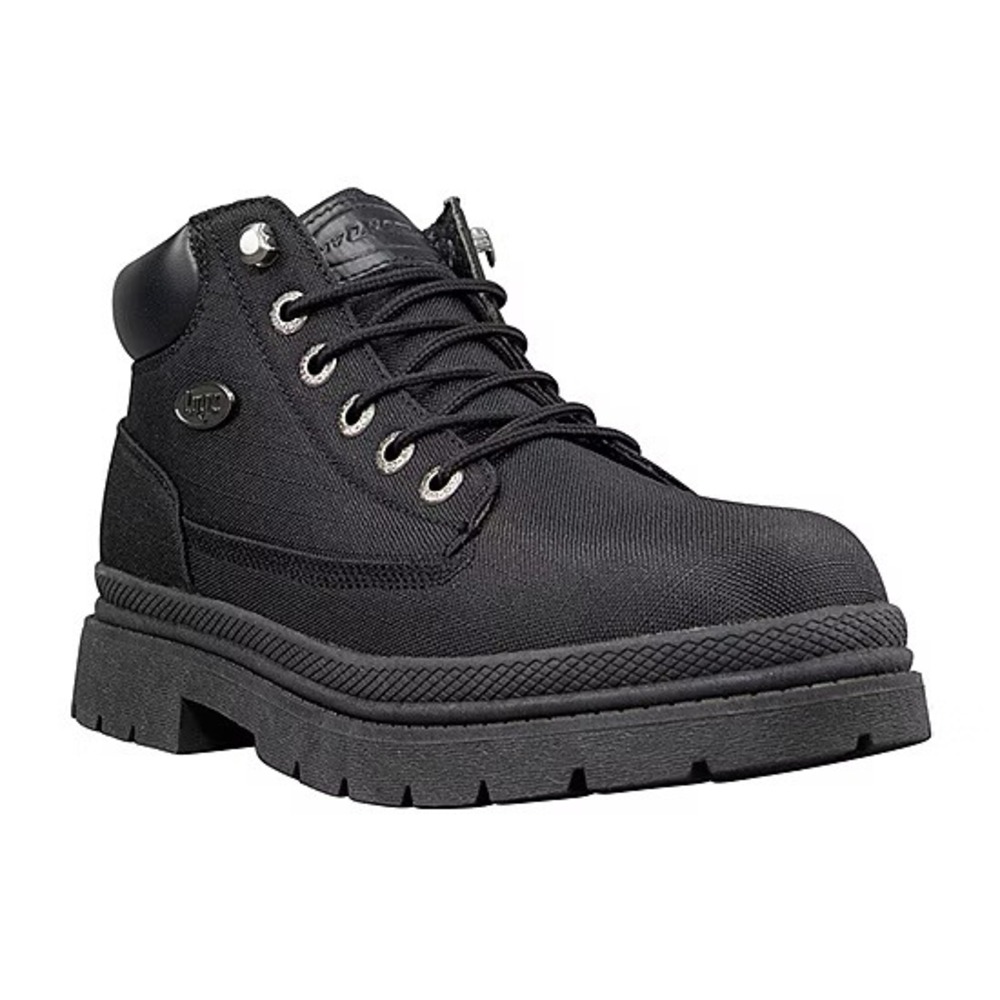 Lugz Mantle Hi Mens Black Canvas Boots High Top Lace Up Sneaker Boot Size 9.5